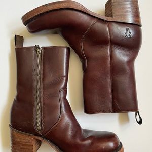 Frye Block Heel Ankle Boots